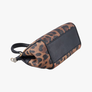 Pre-owned Dolce & Gabbana SICILY Leopard Multicolour PVC coated canvas shoulderbag | stylenewstar