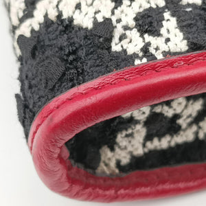 Vintage Gucci Rajah Black × Red × Multi Tweed × Leather 537219 shoulderbag | stylenewstar