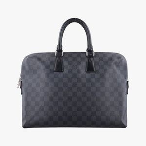 Pre-owned Louis Vuitton Porte Documents Jour Noir Damier Graphite N48224 handbag | stylenewstar