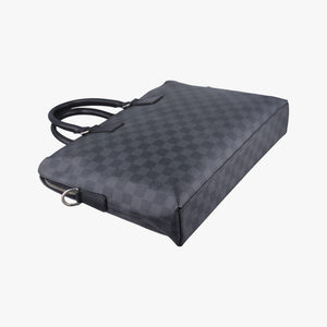 Pre-owned Louis Vuitton Porte Documents Jour Noir Damier Graphite N48224 handbag | stylenewstar