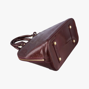 Pre-owned Louis Vuitton Alma PM AMARANTE Vernis M91611 handbag | stylenewstar