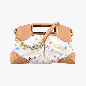 Pre-owned Louis Vuitton JUDY MM white Monogram Multicolor M40255 shoulderbag | stylenewstar