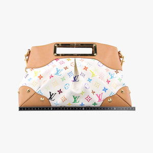 Pre-owned Louis Vuitton JUDY MM white Monogram Multicolor M40255 shoulderbag | stylenewstar