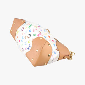 Pre-owned Louis Vuitton JUDY MM white Monogram Multicolor M40255 shoulderbag | stylenewstar