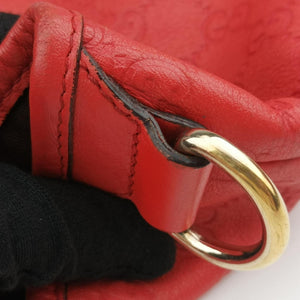 Pre-owned Gucci guccissima Red Leather 265696 handbag | stylenewstar