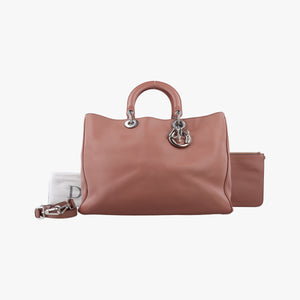 Pre-owned Christian Dior Diorissimo Brown Leather shoulderbag | stylenewstar