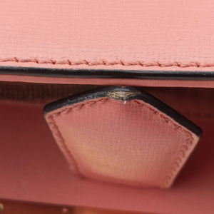 Pre-owned Fendi Petite 2 JOURS Pink Leather 8BH253 shoulderbag | stylenewstar