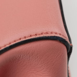 Pre-owned Fendi Petite 2 JOURS Pink Leather 8BH253 shoulderbag | stylenewstar