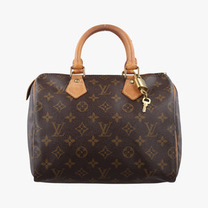 Pre-owned Louis Vuitton Speedy 25 BROWN Monogram Canvas M41528 handbag | stylenewstar