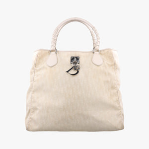 Secondhand Christian Dior Lovely Beige Diorissimo Canvas × Leather handbag | stylenewstar