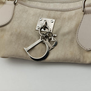 Secondhand Christian Dior Lovely Beige Diorissimo Canvas × Leather handbag | stylenewstar
