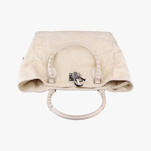 Secondhand Christian Dior Lovely Beige Diorissimo Canvas × Leather handbag | stylenewstar