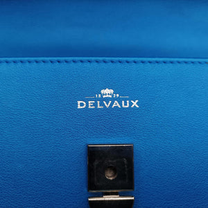 Secondhand Delvaux Tan pete Blue Leather shoulderbag | stylenewstar