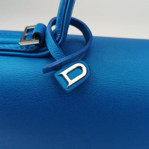 Secondhand Delvaux Tan pete Blue Leather shoulderbag | stylenewstar