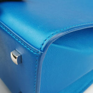 Secondhand Delvaux Tan pete Blue Leather shoulderbag | stylenewstar