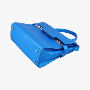 Secondhand Delvaux Tan pete Blue Leather shoulderbag | stylenewstar
