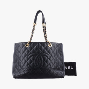 Pre-owned Chanel Matelasse Cocomark GST Black caviar skin A50995 shoulderbag | stylenewstar