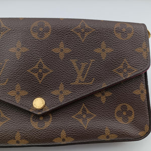 Vintage Louis Vuitton Pochette Felicie Brown Monogram Canvas M61276 shoulderbag | stylenewstar