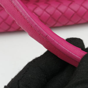 Pre-owned Bottega Veneta Parachute Intrecciato Rose lambskin handbag | stylenewstar