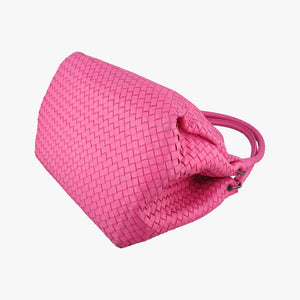Pre-owned Bottega Veneta Parachute Intrecciato Rose lambskin handbag | stylenewstar