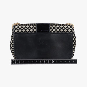Pre-owned Christian Louboutin Glitter Accent Sweet Charity Black×Gold Leather×Patent shoulderbag | stylenewstar