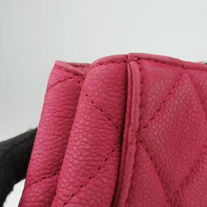 Pre-owned Chanel Coco Mark Pink Leather A66122 handbag | stylenewstar