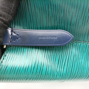 Pre-owned Louis Vuitton NeoNoe BB Emerald Green × Navy Blue Epi M55582 shoulderbag | stylenewstar