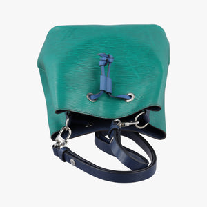 Pre-owned Louis Vuitton NeoNoe BB Emerald Green × Navy Blue Epi M55582 shoulderbag | stylenewstar
