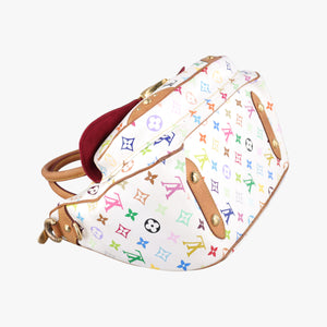 Pre-owned Louis Vuitton RITA white Monogram Multicolor M40125 handbag | stylenewstar