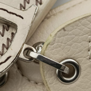 Pre-owned Christian Dior Trotter Flower Line White x Beige x Multicolor Canvas × Leather handbag | stylenewstar