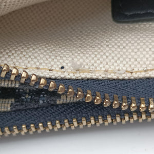 Secondhand Christian Dior Saddle Navy×gray Jacquard shoulderbag | stylenewstar
