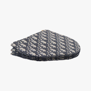 Secondhand Christian Dior Saddle Navy×gray Jacquard shoulderbag | stylenewstar