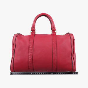 Pre-owned Gucci Guccissima Trim Web Joy Red Leather 247205 shoulderbag | stylenewstar