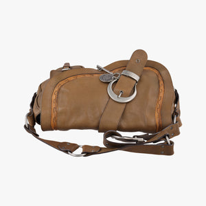 Vintage Christian Dior Gaucho Brown Leather shoulderbag | stylenewstar