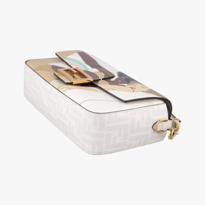 Pre-owned Fendi BAGUETTE White × Multicolor Coated Canvas × Leather 8BR600 shoulderbag | stylenewstar