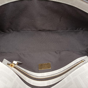 Pre-owned Fendi BAGUETTE White × Multicolor Coated Canvas × Leather 8BR600 shoulderbag | stylenewstar