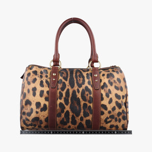Pre-owned Dolce & Gabbana Crespo Leopard Animalier Multicolour PVC coated canvas handbag | stylenewstar