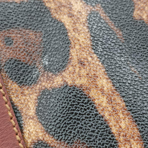 Pre-owned Dolce & Gabbana Crespo Leopard Animalier Multicolour PVC coated canvas handbag | stylenewstar