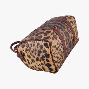 Pre-owned Dolce & Gabbana Crespo Leopard Animalier Multicolour PVC coated canvas handbag | stylenewstar