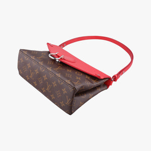 Vintage Louis Vuitton SAINT MICHEL brown×COQUELICOT Monogram Canvas×Epi Leather M44031 shoulderbag | stylenewstar