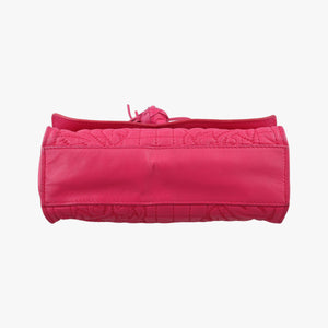 Pre-owned VERSACE quilted chain Rose leather shoulderbag | stylenewstar