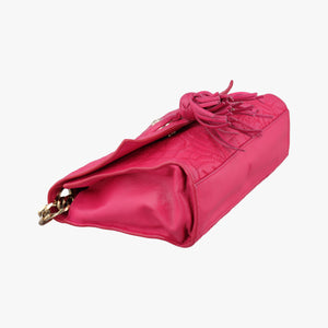 Pre-owned VERSACE quilted chain Rose leather shoulderbag | stylenewstar