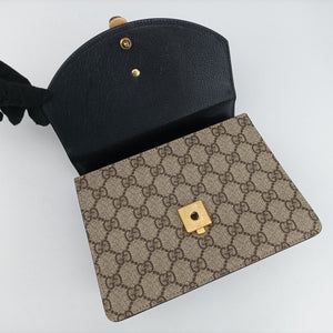 Vintage Gucci Mini Fox Brooch Bamboo Beige×Multicolour PVC coated canvas×Leather 466428 shoulderbag | stylenewstar