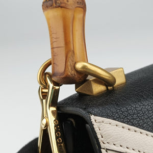 Vintage Gucci Mini Fox Brooch Bamboo Beige×Multicolour PVC coated canvas×Leather 466428 shoulderbag | stylenewstar