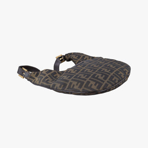 Vintage Fendi Zucca Brown canvas x Leather 8BR631 handbag | stylenewstar
