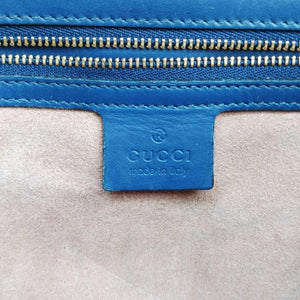 Pre-owned Gucci Sylvie Blue Leather 421882 shoulderbag | stylenewstar