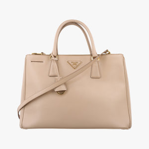 Pre-owned Prada Galleria Beige SAFFIANO Leather BN1786 shoulderbag | stylenewstar