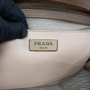 Pre-owned Prada Galleria Beige SAFFIANO Leather BN1786 shoulderbag | stylenewstar
