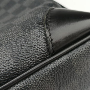 Pre-owned Louis Vuitton Porte Documents Voyage Noir Damier Graphite N41125 handbag | stylenewstar