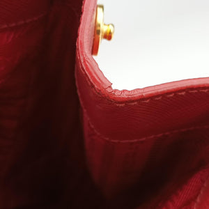 Pre-owned Prada Galleria Red SAFFIANO Leather BN1786 handbag | stylenewstar